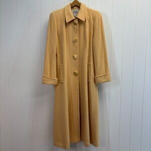 Montania Womens Old Money Classic Wool Blend Maxi Coat Size M Quiet Luxury Glam